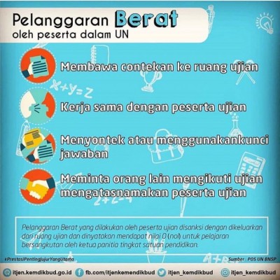 Pelanggaran Berat oleh Peserta dalam Ujian Nasional - 20190325